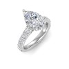 5 Ct Pear Moissanite & 0.98 Ctw Lab Diamond Lux Gala Hidden Halo Engagement Ring