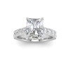 4 Ct Radiant Moissanite & 0.98 Ctw Lab Diamond Lux Gala Hidden Halo Engagement Ring