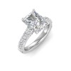 4 Ct Radiant Moissanite & 0.98 Ctw Lab Diamond Lux Gala Hidden Halo Engagement Ring