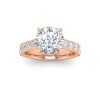 4 Ct Round Lab Diamond & 0.98 Ctw Lab Diamond Lux Gala Hidden Halo Engagement Ring