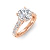 4 Ct Round Lab Diamond & 0.98 Ctw Lab Diamond Lux Gala Hidden Halo Engagement Ring