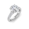 3 Ct Round Lab Diamond & 0.98 Ctw Lab Diamond Lux Gala Hidden Halo Engagement Ring
