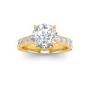 3 Ct Round Moissanite & 0.98 Ctw Lab Diamond Lux Gala Hidden Halo Engagement Ring