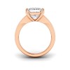 3 Ct Princess Lab Diamond Wide Baguette Cut Engagement Ring