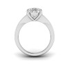 6 Ct Pear Lab Diamond Wide Baguette Cut Engagement Ring