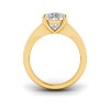 6 Ct Pear Lab Diamond Wide Baguette Cut Engagement Ring