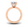 2 Ct Cushion Colorless Lab Diamond Channel Set Baguette Engagement Ring