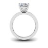 2 Ct Cushion Moissanite Wide Band Solitaire Engagement Ring