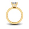 3 Ct Cushion Lab Diamond Channel Set Baguette Engagement Ring
