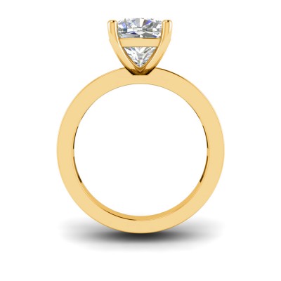 3 Ct Cushion Lab Diamond Channel Set Baguette Engagement Ring