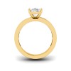 4 Ct Elongated Cushion Lab Diamond Channel Set Baguette Engagement Ring