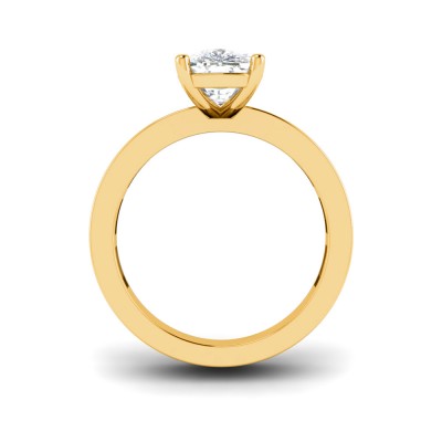 2.5 Ct Elongated Cushion Lab Diamond Channel Set Baguette Engagement Ring