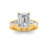 2.5 Ct Emerald Lab Diamond Channel Set Baguette Engagement Ring
