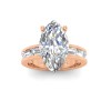2 Ct Marquise Lab Diamond Channel Set Baguette Engagement Ring