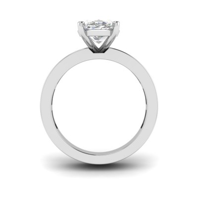2 Ct Marquise Moissanite Wide Band Solitaire Engagement Ring