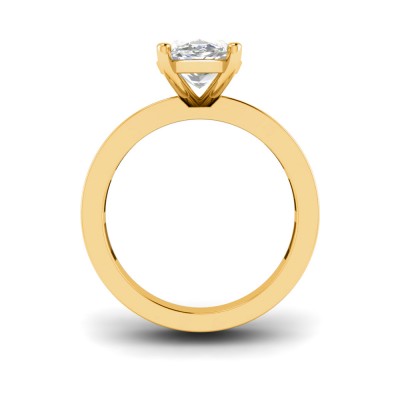 2 Ct Marquise Moissanite Wide Band Solitaire Engagement Ring