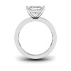 5 Ct Princess Moissanite Wide Band Solitaire Engagement Ring