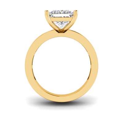 2.5 Ct Princess Lab Diamond Channel Set Baguette Engagement Ring