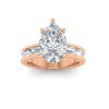 2.5 Ct Pear Moissanite Wide Band Solitaire Engagement Ring