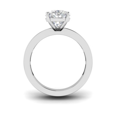 2.5 Ct Pear Colorless Lab Diamond Channel Set Baguette Engagement Ring