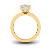 2.5 Ct Pear Moissanite Wide Band Solitaire Engagement Ring