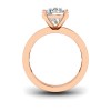 5 Ct Round Lab Diamond Channel Set Baguette Engagement Ring