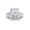 5 Ct Round Moissanite Wide Band Solitaire Engagement Ring