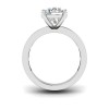 5 Ct Round Moissanite Wide Band Solitaire Engagement Ring