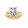 5 Ct Radiant Lab Diamond Channel Set Baguette Engagement Ring