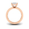 4 Ct Oval Lab Diamond Channel Set Baguette Engagement Ring