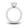4 Ct Oval Lab Diamond Channel Set Baguette Engagement Ring