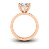 6 Ct Cushion Colorless Lab Diamond Wide Band Solitaire Engagement Ring