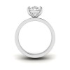4 Ct Elongated Cushion Moissanite Wide Band Solitaire Engagement Ring