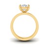 2.5 Ct Elongated Cushion Lab Diamond Wide Band Solitaire Engagement Ring