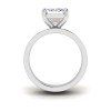 3 Ct Emerald Moissanite Wide Band Solitaire Engagement Ring