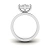 2.5 Ct Marquise Moissanite Wide Band Solitaire Engagement Ring