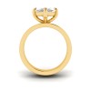 2 Ct Marquise Moissanite Wide Band Solitaire Engagement Ring