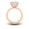 2 Ct Princess Moissanite Wide Band Solitaire Engagement Ring
