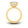 2.5 Ct Princess Moissanite Wide Band Solitaire Engagement Ring