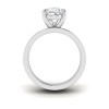 4 Ct Pear Lab Diamond Wide Band Solitaire Engagement Ring