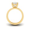 2 Ct Pear Moissanite Wide Band Solitaire Engagement Ring