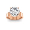 2 Ct Round Colorless Lab Diamond Wide Band Solitaire Engagement Ring