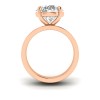 6 Ct Round Moissanite Wide Band Solitaire Engagement Ring