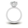 4 Ct Round Colorless Lab Diamond Wide Band Solitaire Engagement Ring