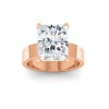 2.5 Ct Radiant Lab Diamond Wide Band Solitaire Engagement Ring