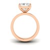 2.5 Ct Radiant Lab Diamond Wide Band Solitaire Engagement Ring