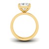 4 Ct Radiant Moissanite Wide Band Solitaire Engagement Ring