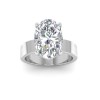 5 Ct Oval Moissanite Wide Band Solitaire Engagement Ring