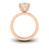 4 Ct Oval Lab Diamond Wide Band Solitaire Engagement Ring