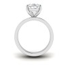 2.5 Ct Oval Moissanite Wide Band Solitaire Engagement Ring